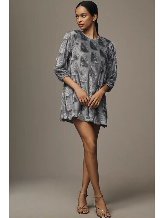 Anthropologie Dresses & Skirts - Anthropologie Hutch Long-Sleeve Crew-Neck Shift Mini Dress Size MP